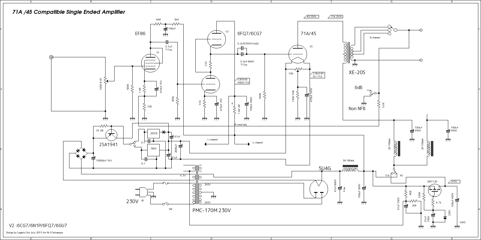 45/71A Single Ended Amplifier Nov 2013