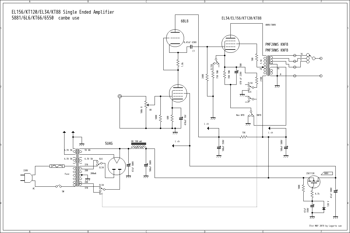 EL156 single ended amplifier 