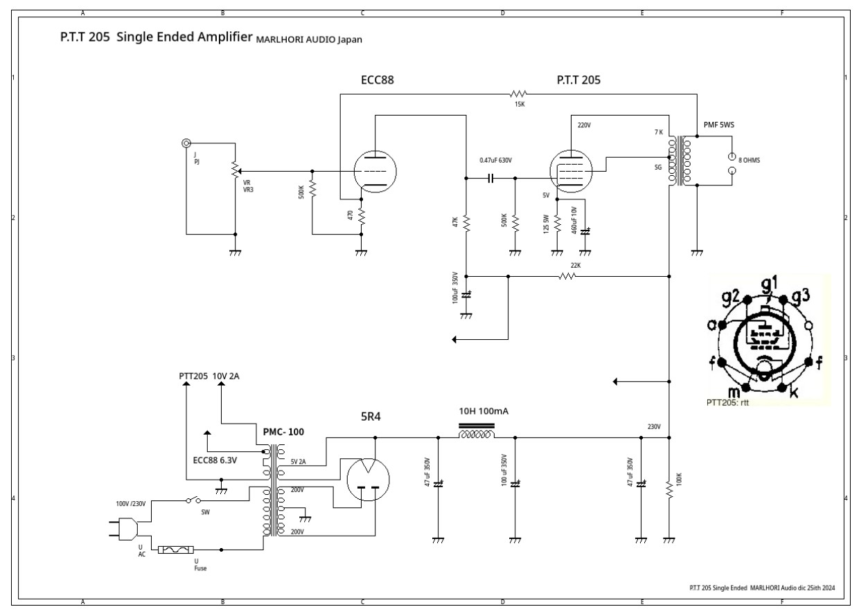  PTT 205 single ended amplifier 