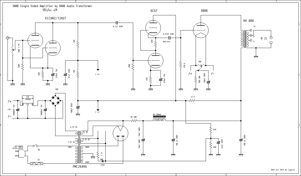 300B Single Ended Amplifier Bifu V3