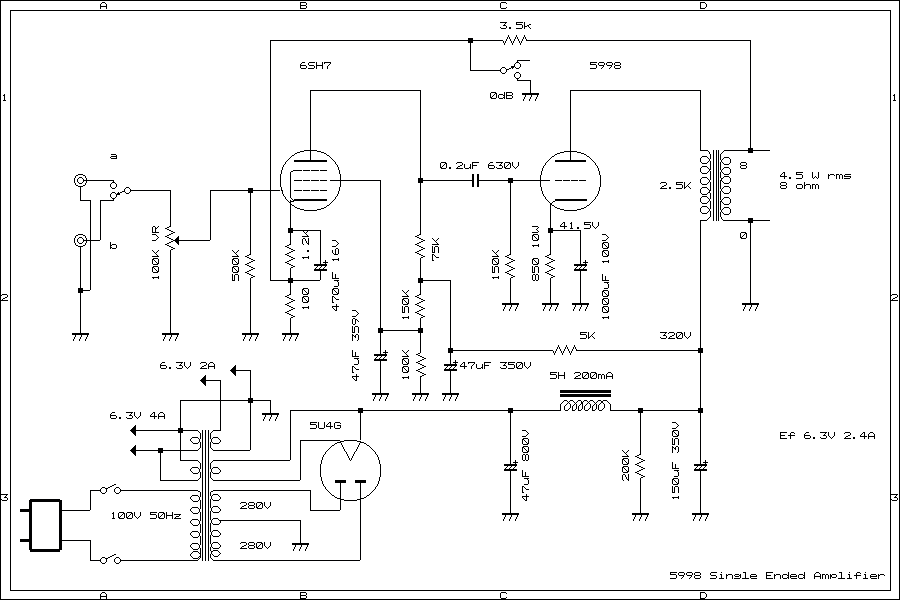 5998 Single Ended Amplifier D.I.Y