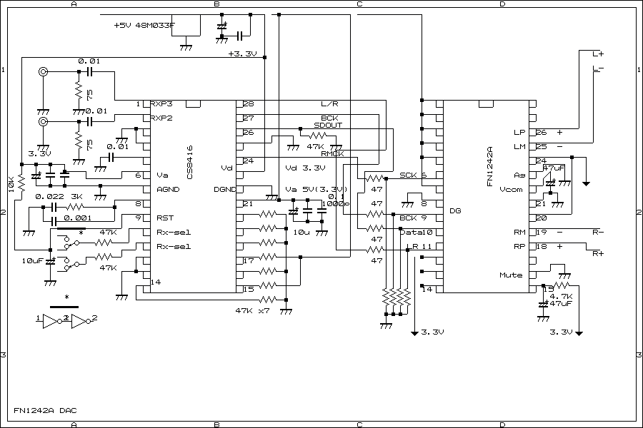 とりあえずNon Over Sampling PCM56 DACの製作